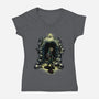 Link In The Dungeons-Womens-V-Neck-Tee-zascanauta