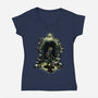 Link In The Dungeons-Womens-V-Neck-Tee-zascanauta