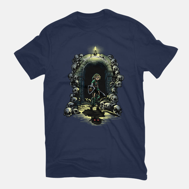 Link In The Dungeons-Mens-Heavyweight-Tee-zascanauta