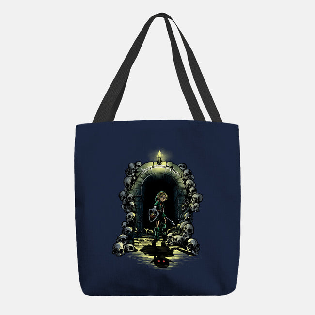 Link In The Dungeons-None-Basic Tote-Bag-zascanauta