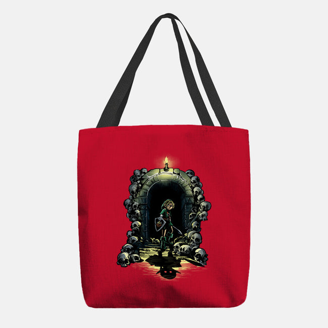 Link In The Dungeons-None-Basic Tote-Bag-zascanauta