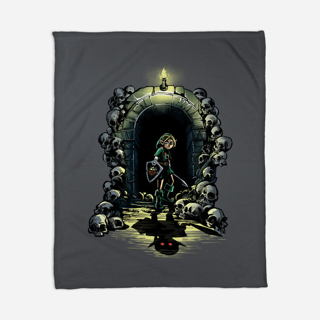 Link In The Dungeons-None-Fleece-Blanket-zascanauta