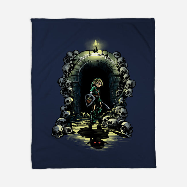 Link In The Dungeons-None-Fleece-Blanket-zascanauta