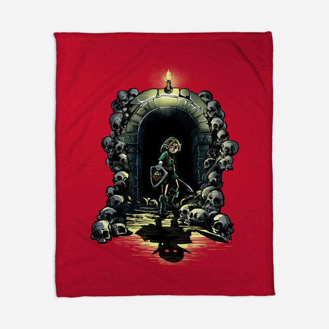 Link In The Dungeons-None-Fleece-Blanket-zascanauta