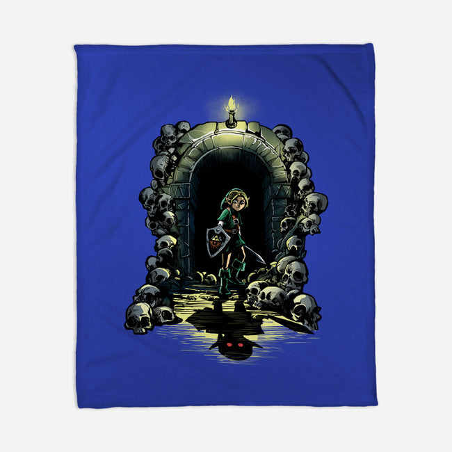 Link In The Dungeons-None-Fleece-Blanket-zascanauta