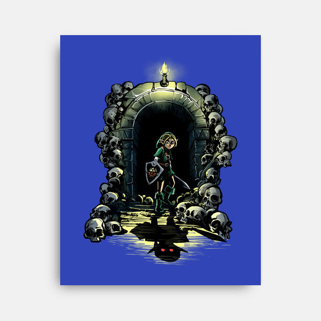 Link In The Dungeons-None-Stretched-Canvas-zascanauta