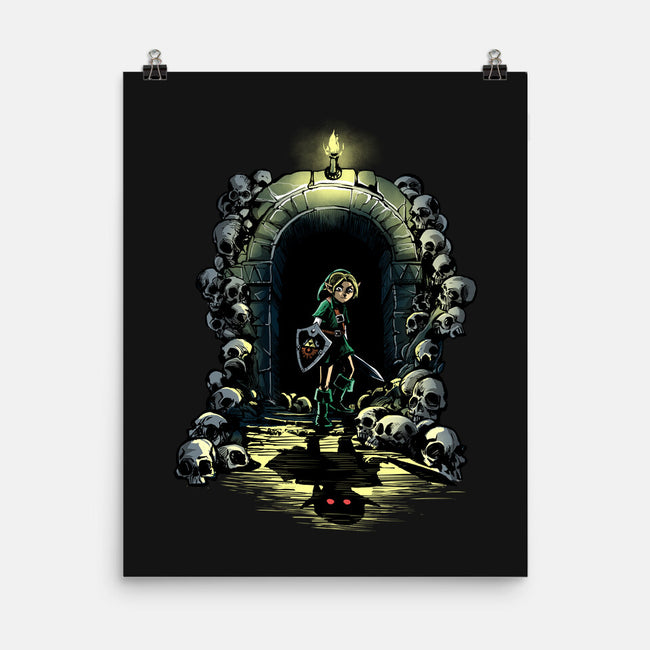Link In The Dungeons-None-Matte-Poster-zascanauta