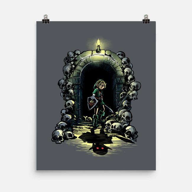Link In The Dungeons-None-Matte-Poster-zascanauta