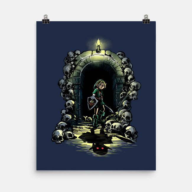 Link In The Dungeons-None-Matte-Poster-zascanauta