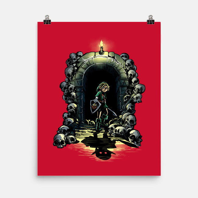 Link In The Dungeons-None-Matte-Poster-zascanauta