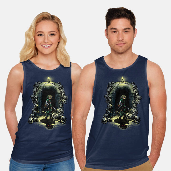 Link In The Dungeons-Unisex-Basic-Tank-zascanauta