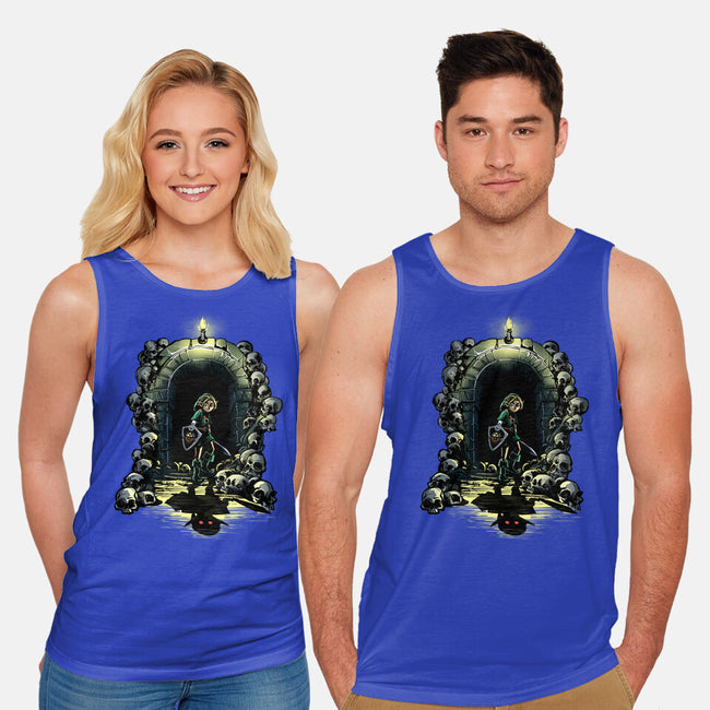 Link In The Dungeons-Unisex-Basic-Tank-zascanauta