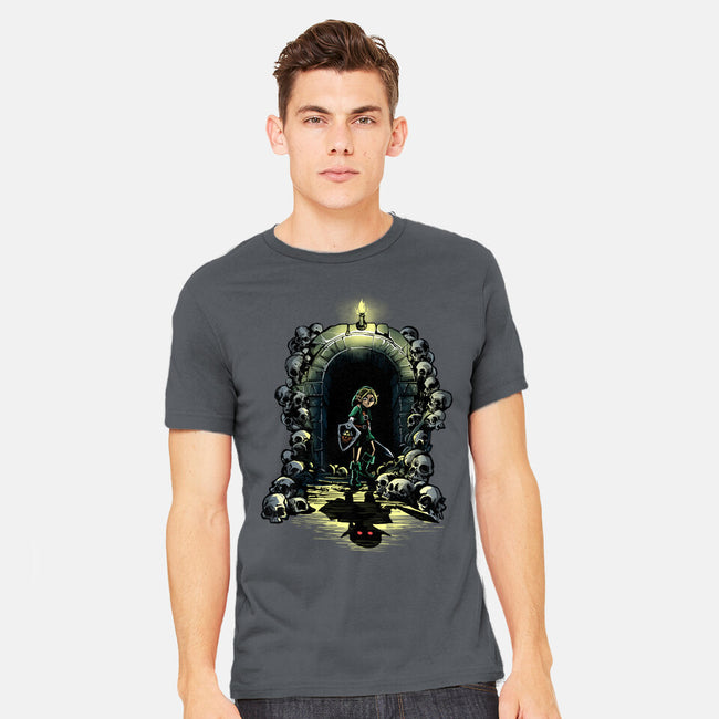 Link In The Dungeons-Mens-Heavyweight-Tee-zascanauta