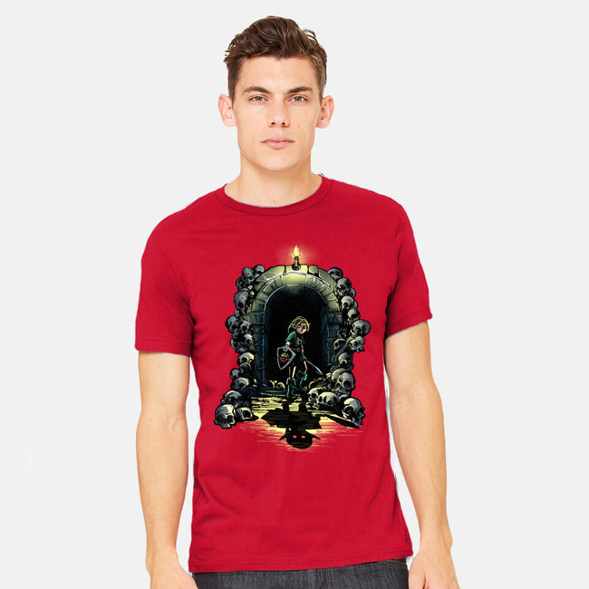 Link In The Dungeons-Mens-Heavyweight-Tee-zascanauta