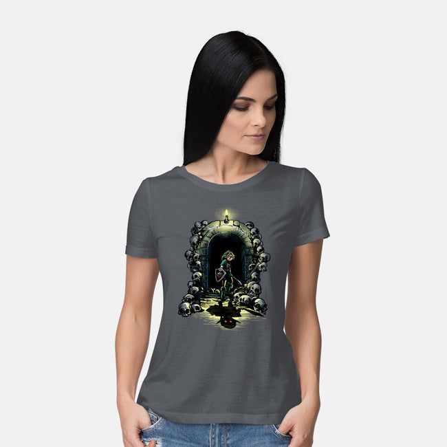 Link In The Dungeons-Womens-Basic-Tee-zascanauta