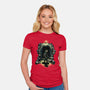 Link In The Dungeons-Womens-Fitted-Tee-zascanauta