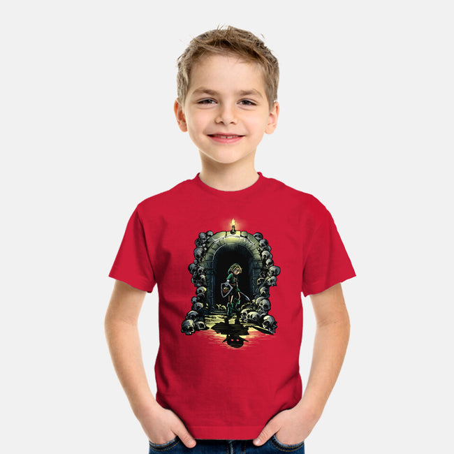 Link In The Dungeons-Youth-Basic-Tee-zascanauta