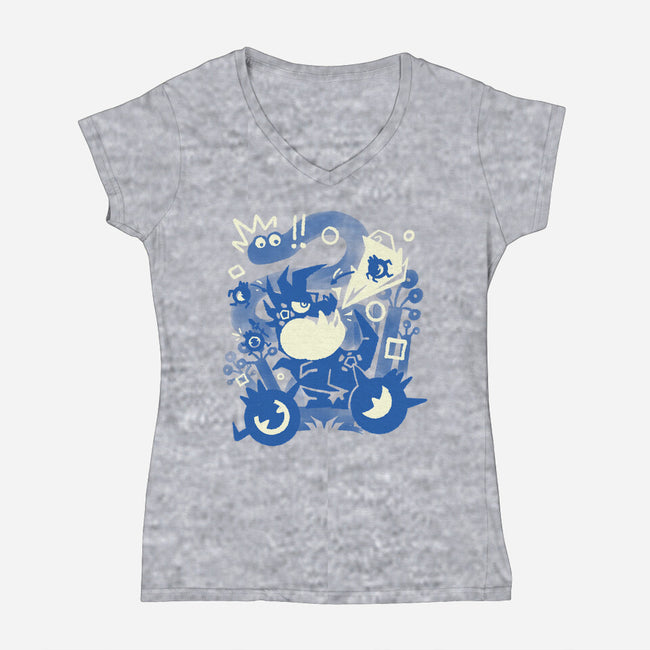 Feeveeeeeer-Womens-V-Neck-Tee-Sketchdemao