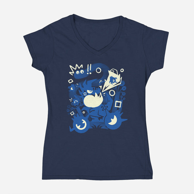 Feeveeeeeer-Womens-V-Neck-Tee-Sketchdemao