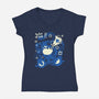 Feeveeeeeer-Womens-V-Neck-Tee-Sketchdemao