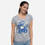 Feeveeeeeer-Womens-V-Neck-Tee-Sketchdemao