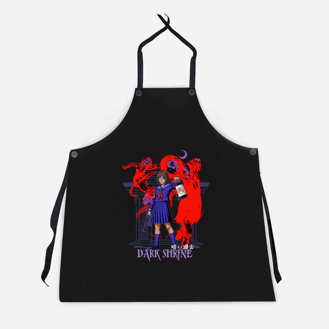 Dark Shrine-Unisex-Kitchen-Apron-heydale