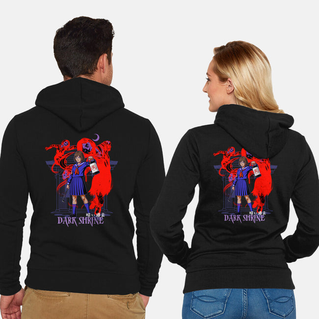 Dark Shrine-Unisex-Zip-Up-Sweatshirt-heydale