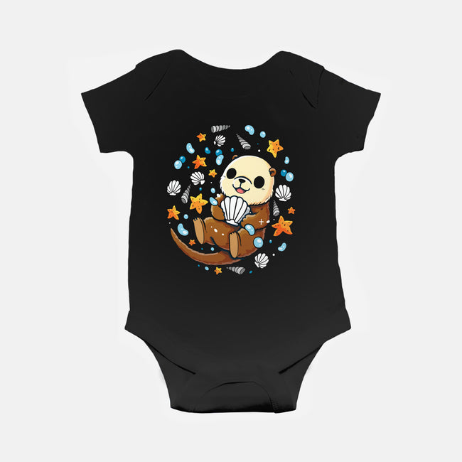 Sea Otter-Baby-Basic-Onesie-Vallina84
