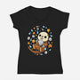 Sea Otter-Womens-V-Neck-Tee-Vallina84