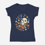 Sea Otter-Womens-V-Neck-Tee-Vallina84