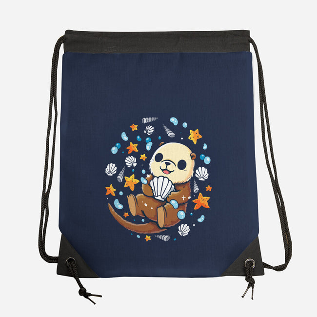 Sea Otter-None-Drawstring-Bag-Vallina84