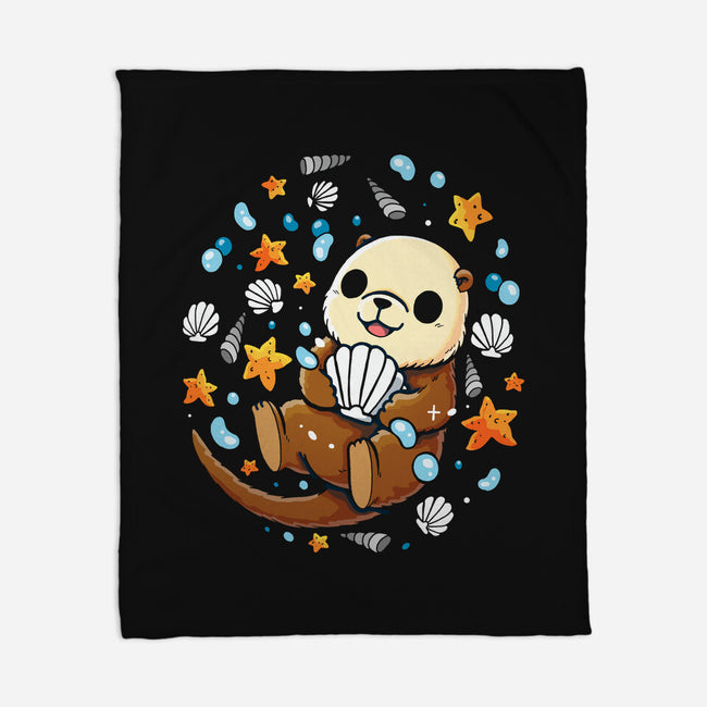 Sea Otter-None-Fleece-Blanket-Vallina84