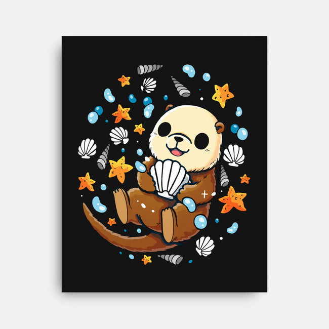 Sea Otter-None-Stretched-Canvas-Vallina84
