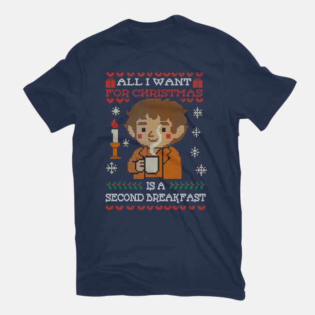 Second Breakfast Christmas-Womens-Basic-Tee-fanfabio