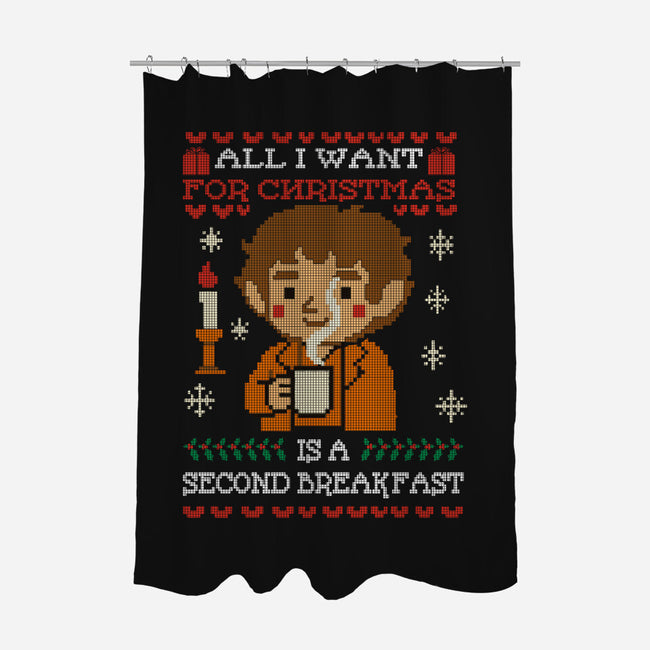 Second Breakfast Christmas-None-Polyester-Shower Curtain-fanfabio