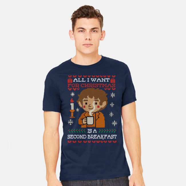 Second Breakfast Christmas-Mens-Heavyweight-Tee-fanfabio