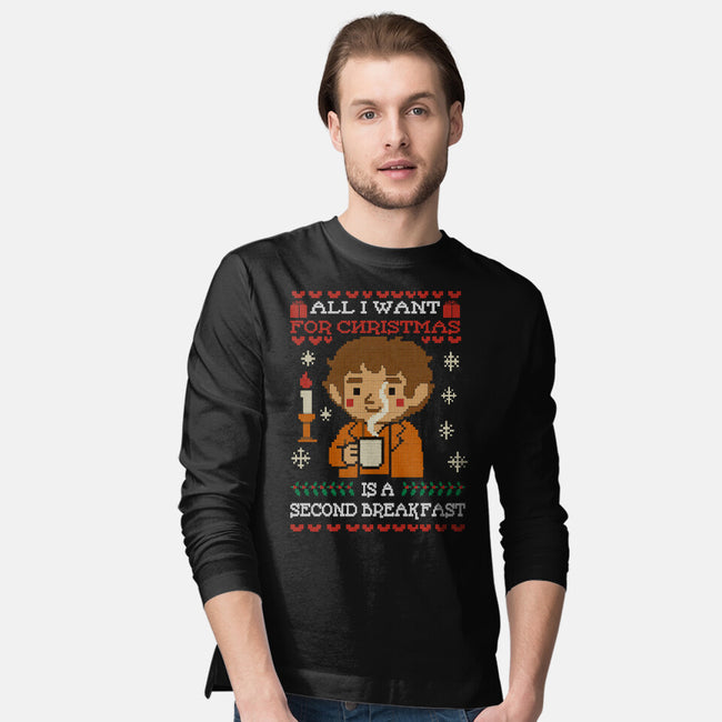 Second Breakfast Christmas-Mens-Long Sleeved-Tee-fanfabio
