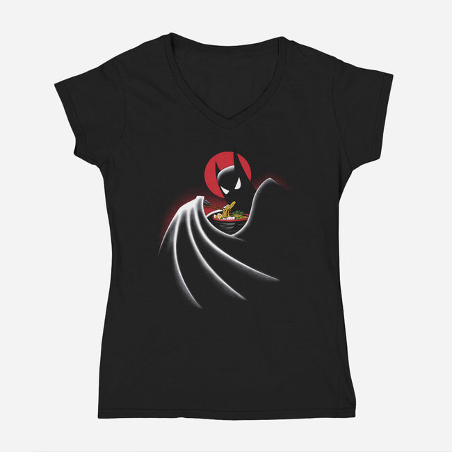 Mr. Bruce Love Ramen-Womens-V-Neck-Tee-alfbocreative