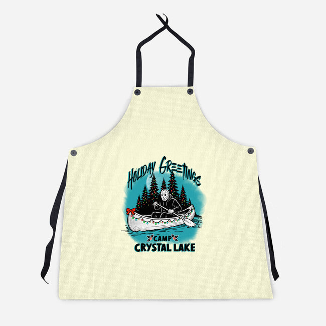 Holiday At Crystal Lake-Unisex-Kitchen-Apron-palmstreet