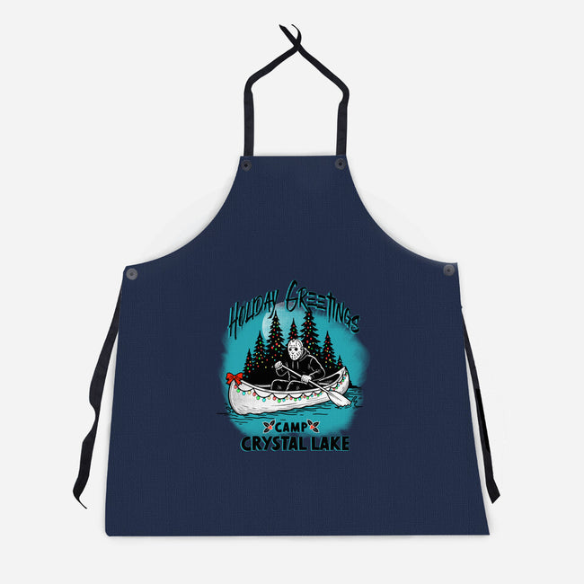 Holiday At Crystal Lake-Unisex-Kitchen-Apron-palmstreet