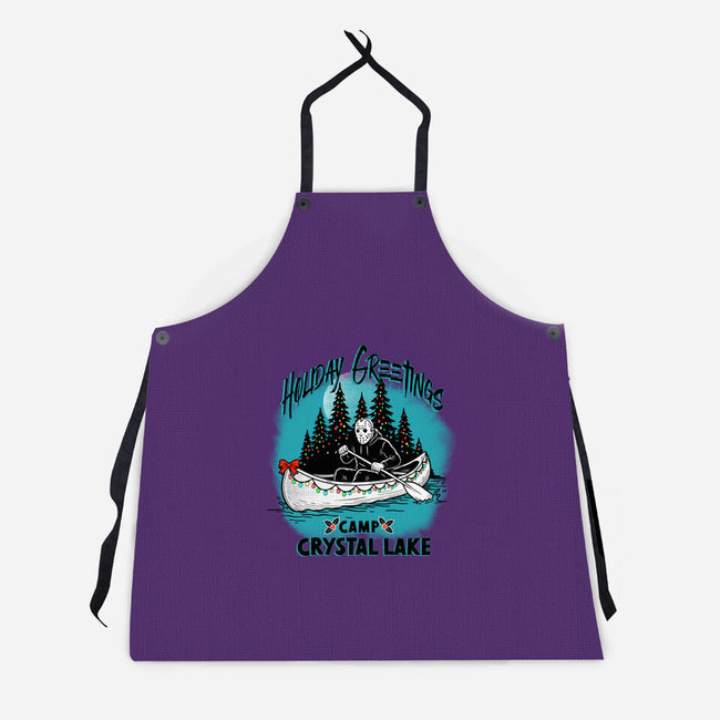 Holiday At Crystal Lake-Unisex-Kitchen-Apron-palmstreet