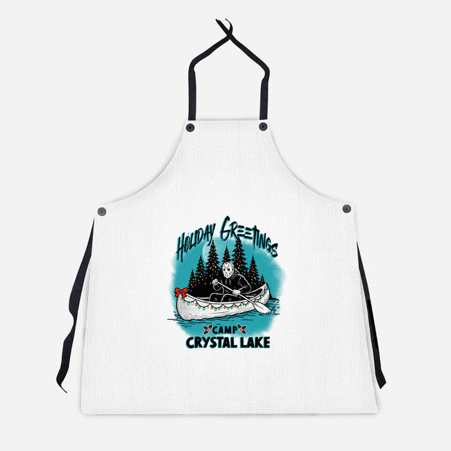 Holiday At Crystal Lake-Unisex-Kitchen-Apron-palmstreet