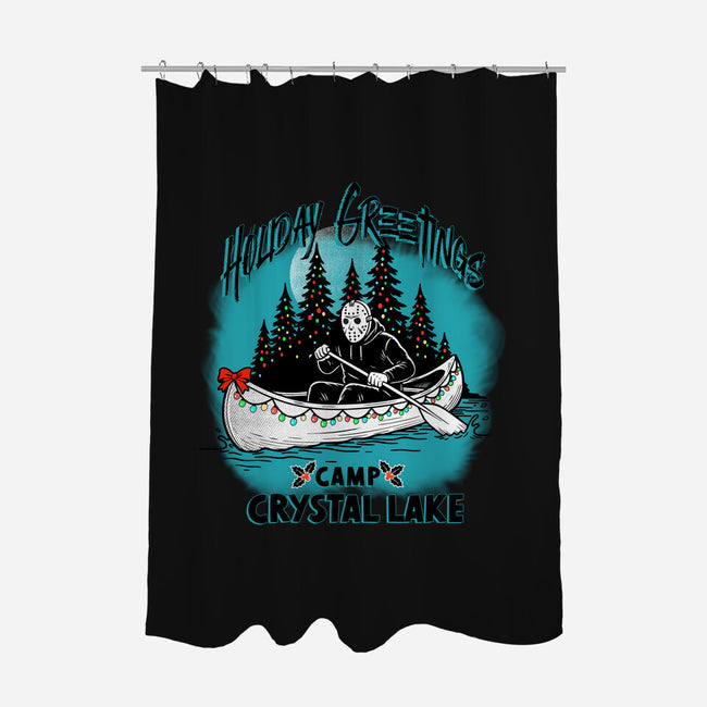 Holiday At Crystal Lake-None-Polyester-Shower Curtain-palmstreet