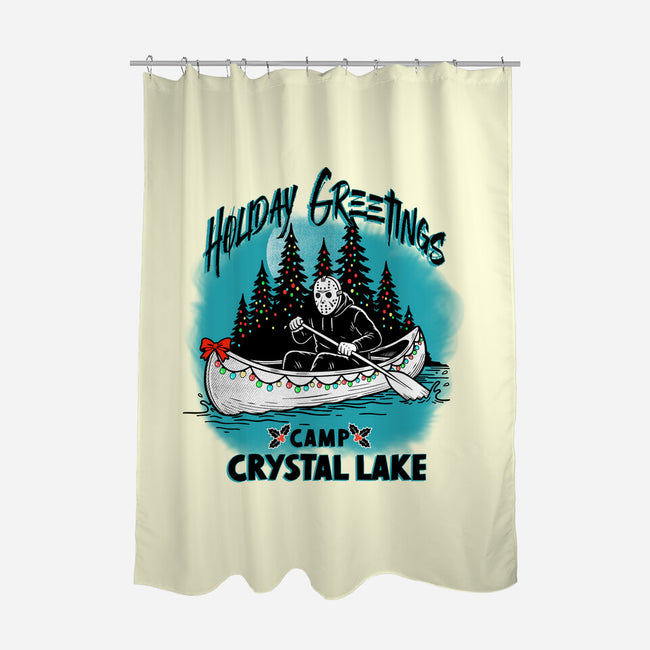 Holiday At Crystal Lake-None-Polyester-Shower Curtain-palmstreet