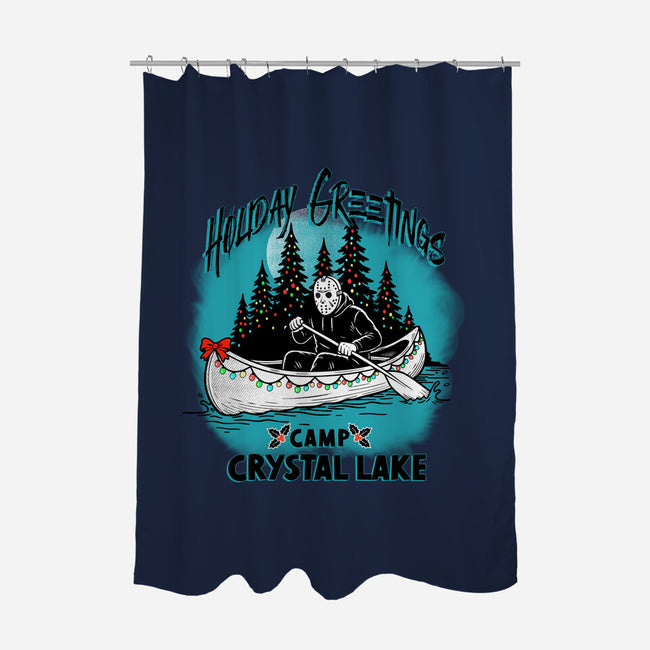 Holiday At Crystal Lake-None-Polyester-Shower Curtain-palmstreet