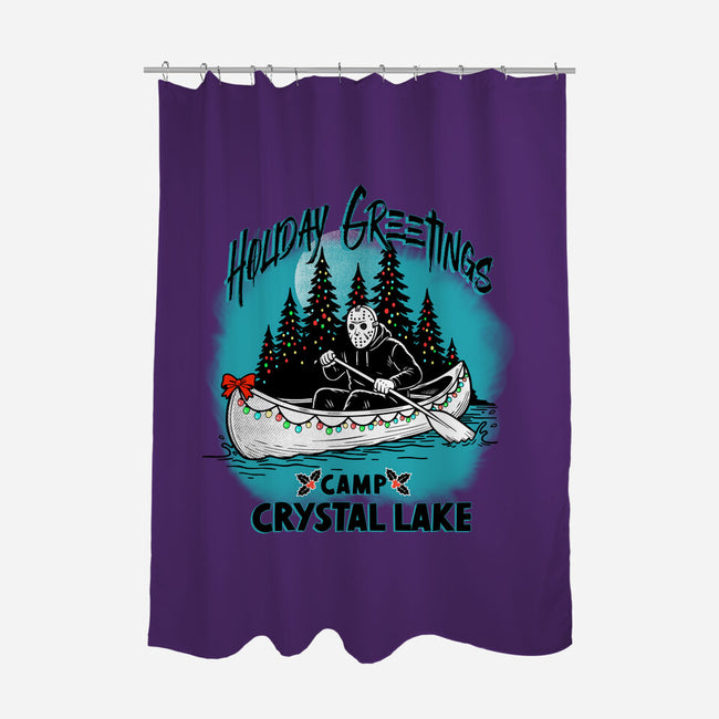 Holiday At Crystal Lake-None-Polyester-Shower Curtain-palmstreet