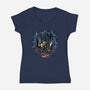 Under The Mansion-Womens-V-Neck-Tee-zascanauta