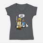 Run Away-Womens-V-Neck-Tee-drbutler