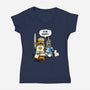 Run Away-Womens-V-Neck-Tee-drbutler