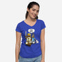 Run Away-Womens-V-Neck-Tee-drbutler